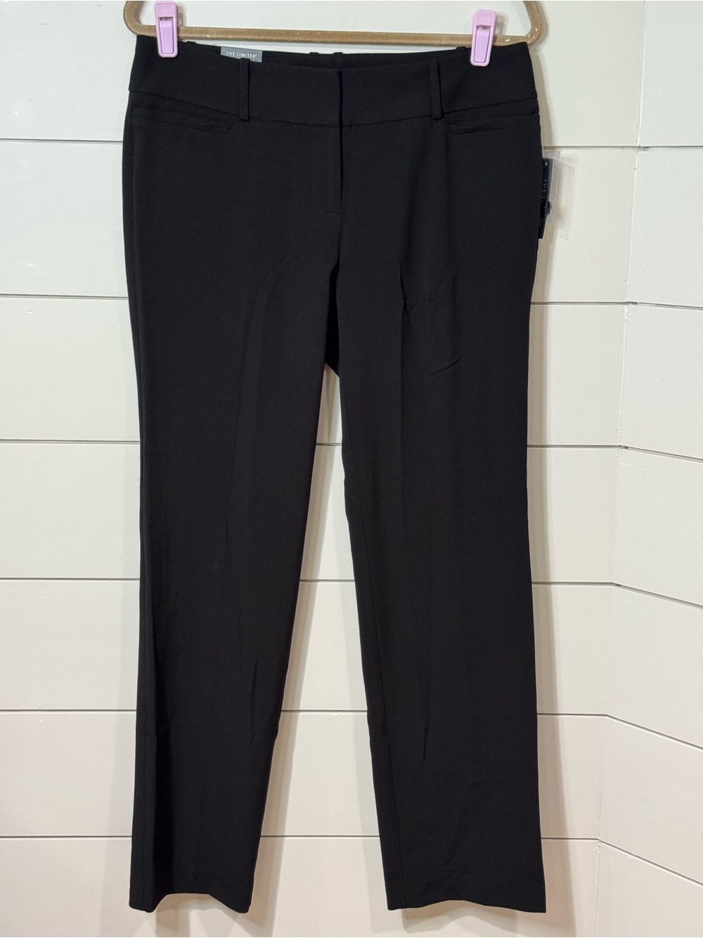 NEW The Limited The New Drew Black Pull-On Straight-Leg Dress Pants Size 8